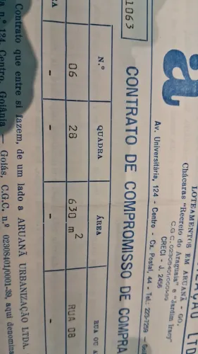 Lote Aruanã Goiás