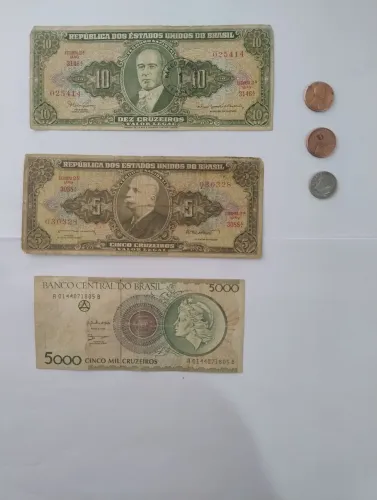Cédulas e Moedas Americanas Antiga Raras