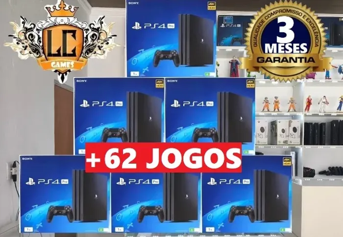 PLAYSTATION 4 PRO 1TB 4K + 72 JOGOS + GARANTIA O3 MESES + BRINDES ( LOJA FISICA )