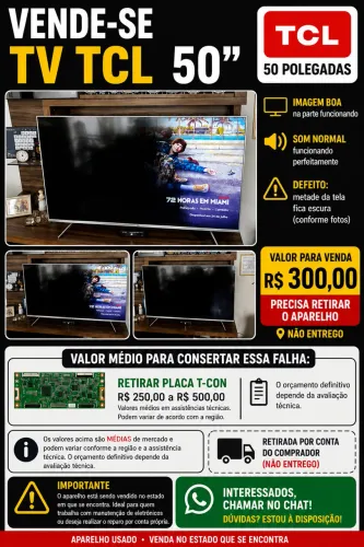 TCL 50 polegadas,precisa de conserto