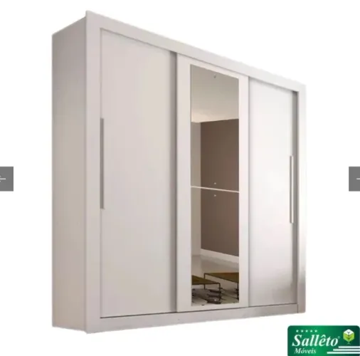 Guarda Roupa Casal Slide Espelho Compacto 1,85