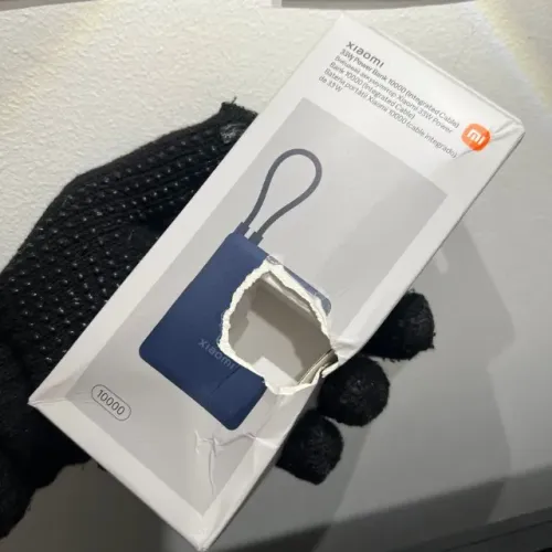 carregador portátil power bank xiaomi 33w 10.000mah com cabo integrado na cor azul lacrado