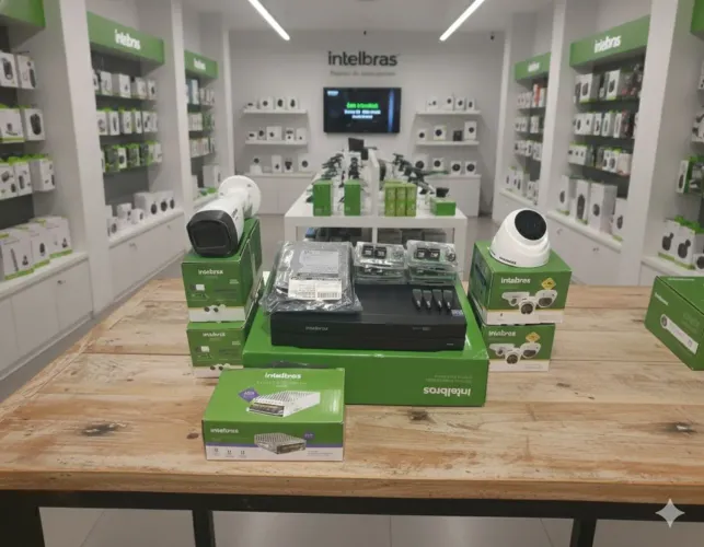 Conjunto com 8 câmeras intelbras Full HD com Áudio 