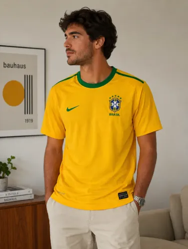 Camisa Seleção Brasileira 2010 Copa do Mundo África do Sul Nike Dri-FIT Tamanho G