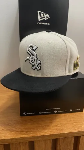 boné aba reta new era chicago white sox 7 3/4 + pin(broche)