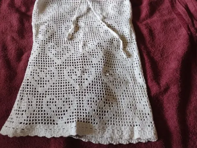 saia de crochê branca