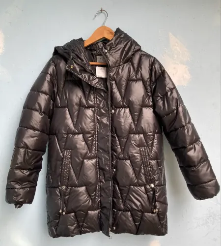 Jaqueta Puffer Preta, Tam G (Nova)