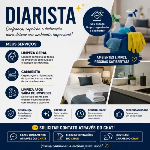 Diarista, Doméstica, Faxineira.