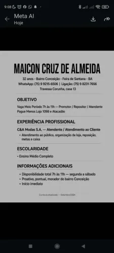 Vaga meio período
