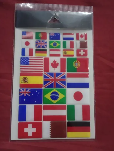 Adesivos e chaveiros de bandeiras de países resinado 