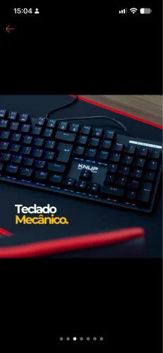Teclado Gamer Mecânico 100% com fio Preto
