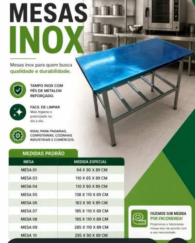 Mesa inox industrial 