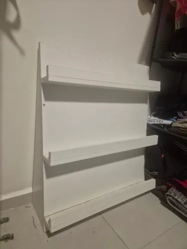 suporte para livros madeira MDF branco