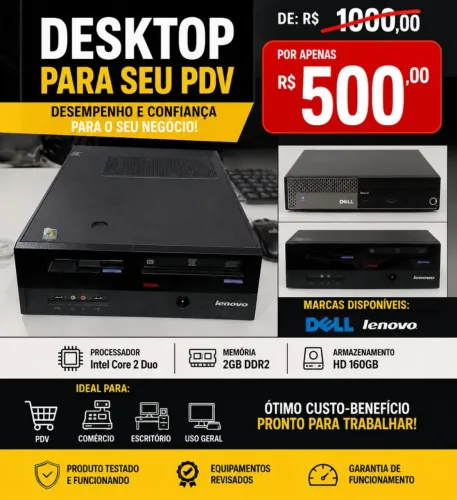 Pc para seu comércio, trabalho e uso pessoal.
