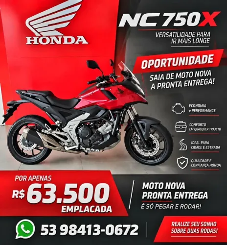 NC 750X 0 KM a baixo da fipe.