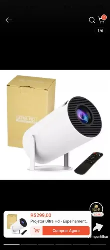 Projetor 4k hd 150 polegadas 