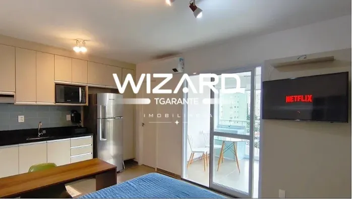 Studio Totalmente Mobiliado e Decorado na Vila Mariana - 350m do Metrô Ana Rosa | Varanda 