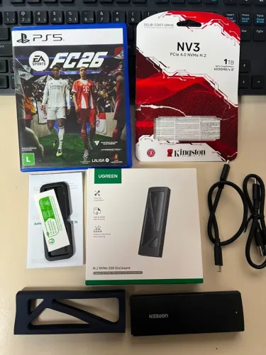 SSD Kingston NV3, 1 TB, M2 + Case emborrachada + Jogo FC 2026