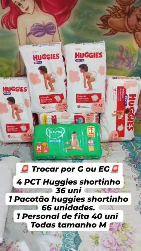 Fraldas troca por G ou EG ou venda.
