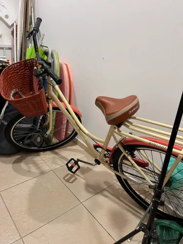 Bicicleta semi nova bege