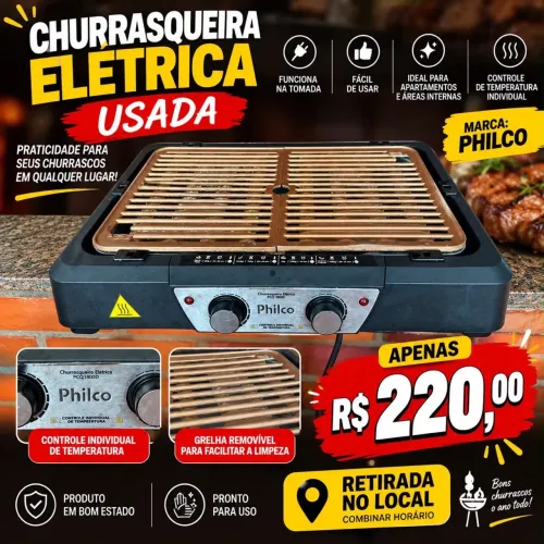 Churrasqueira elétrica usada