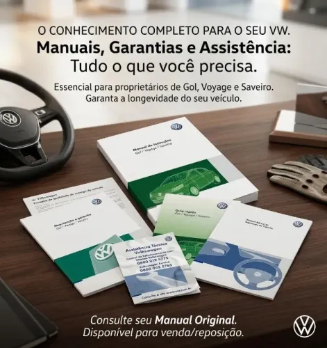 Manual Completo Original VW para Gol /Voyage / Saveiro - Kit de Bordo Impecável!