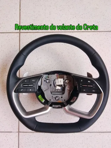 Revestimento original do volante do Creta