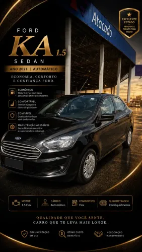 Ford KA 1.5 Sedan SE Plus 12V Flex 4P Aut. 2021