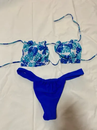 Conjunto de biquíni azul TAM G/GG