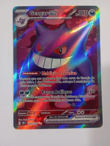 Carta Pokémon Gengar EX - 193/162 - Ultra Rara