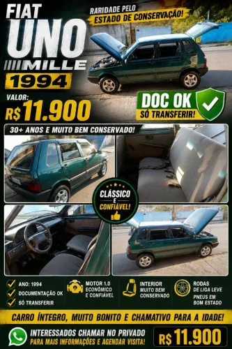 Fiat Uno Mille 1.0 Electronic 4P 1994