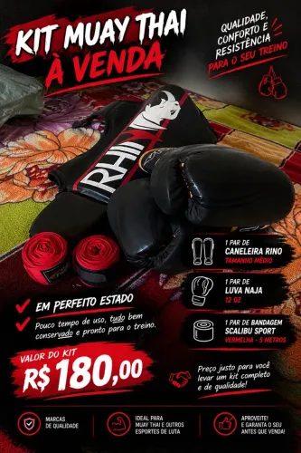 Kit muay thai semi novo
