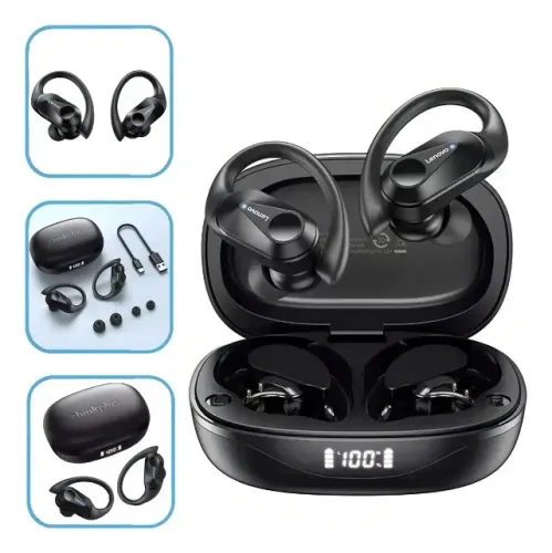 Fone Bluetooth 5.3 Lenovo Livepods Lp75 Corrida Thinkplus Corrida e academia