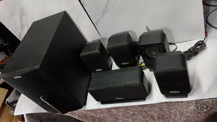 Kit com 5 Caixa+Subwoofer para Home Theater Philco Todas Funcionado