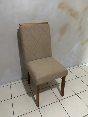 Cadeira de jantar em linho 4 cadeiras