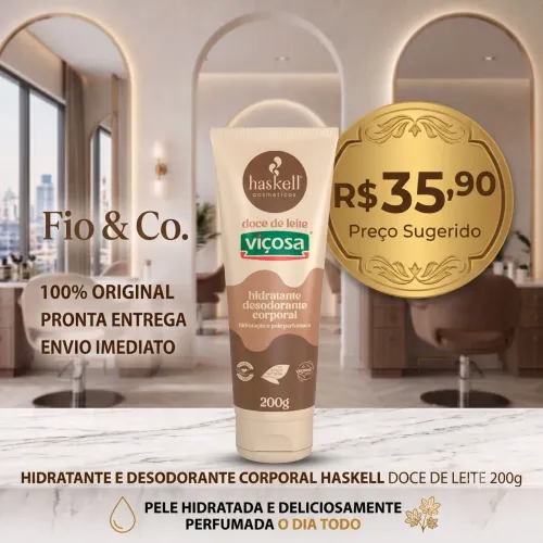 Hidratante e desodorante corporal doce de leite Haskell 200g