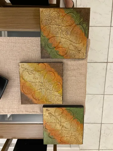 Kit 3 quadros decorativos 