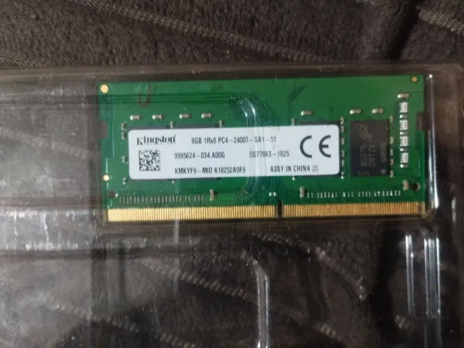 Memória notebook DDR4 8gb, 2.400mhz, Kingston 