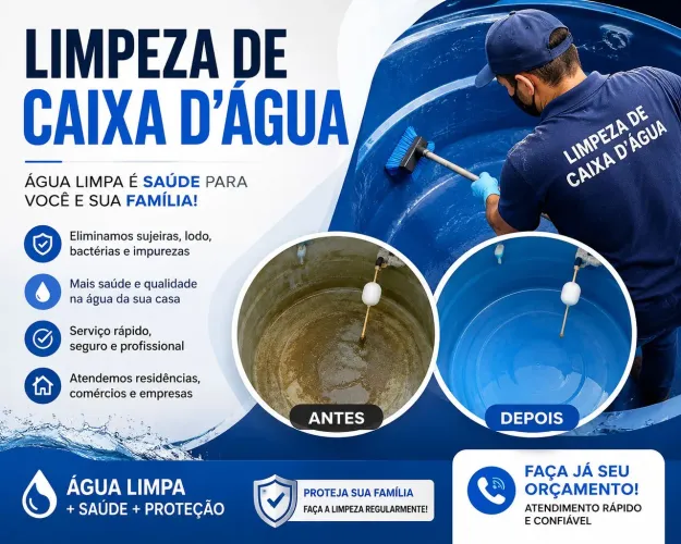 Limpeza de Caixa d'Água Residencial e Comercial