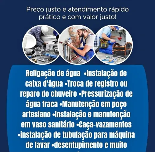 Encanador bombeiro Hidráulico vazamento filtração trocar de caixa d'água Instalação de vas