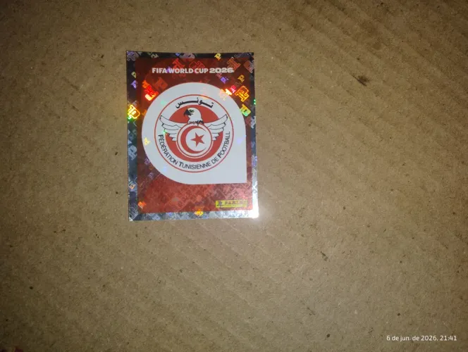 Figurinha escudo da Tunísia para copa 2026 