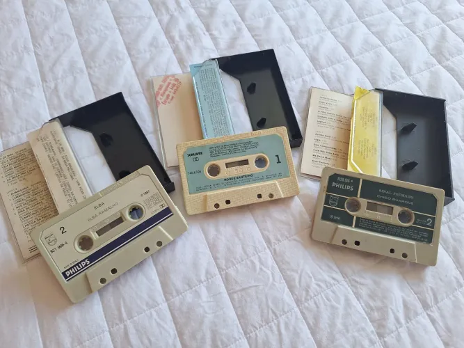 3 Fitas cassette de Elba, Chico e Roque Santeiro usadas