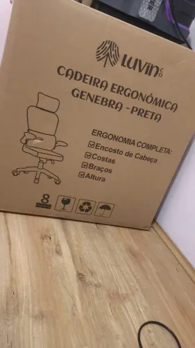 Cadeira Ergonômica Genebra - Preta (Nova)