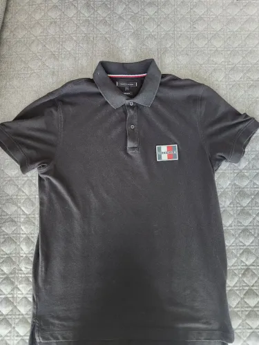 Camisa Polo Tommy Hilfiger preta