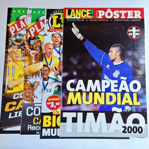 Kit 4 Posters Gigantes Corinthians 2 Mundiais Libertadores Recopa