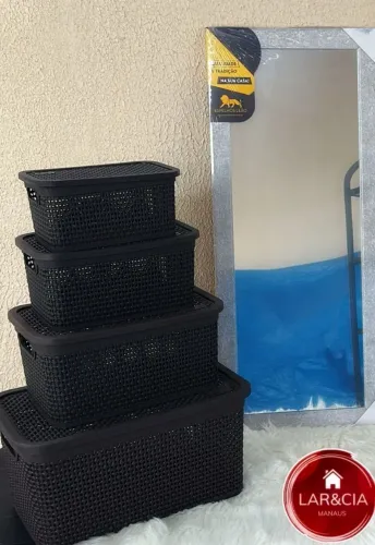 Kit espelho+ organizadores. Frete grátis para maioria dos bairros 