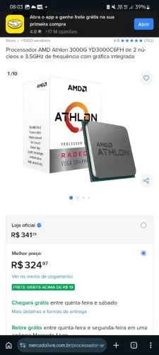 Atlhon 3000g com placa de video vega 3