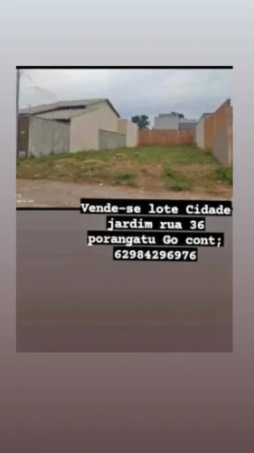 Vende-se lote em porangatu go
