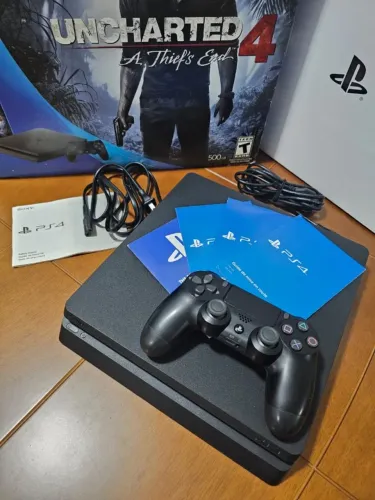PS4 Slim Completo na Caixa