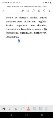 Vendo roupas usadas e outros produtos 